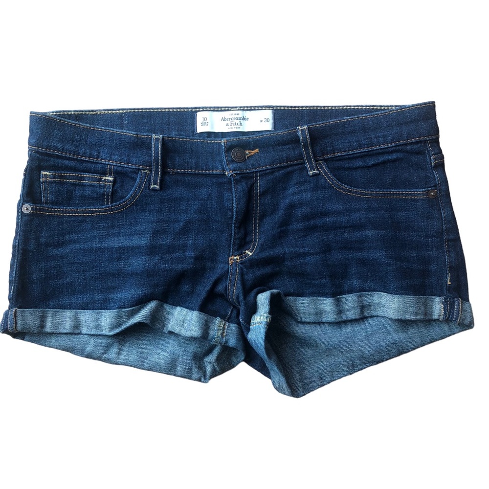 Abercrombie & Fitch Shortie Shorts Dark Denim Size 10